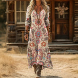 Delia | Bohemian Floral Maxi Dress