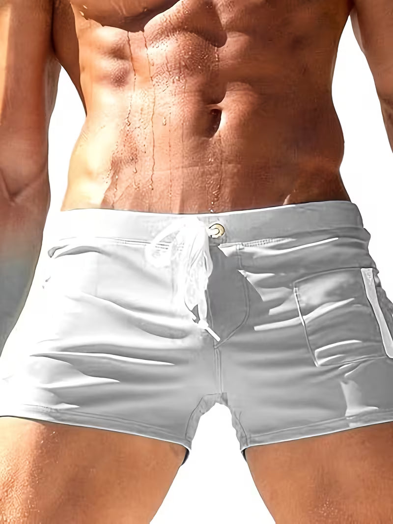 Sawyer | Sleek Zip-Pocket Swim Trunks