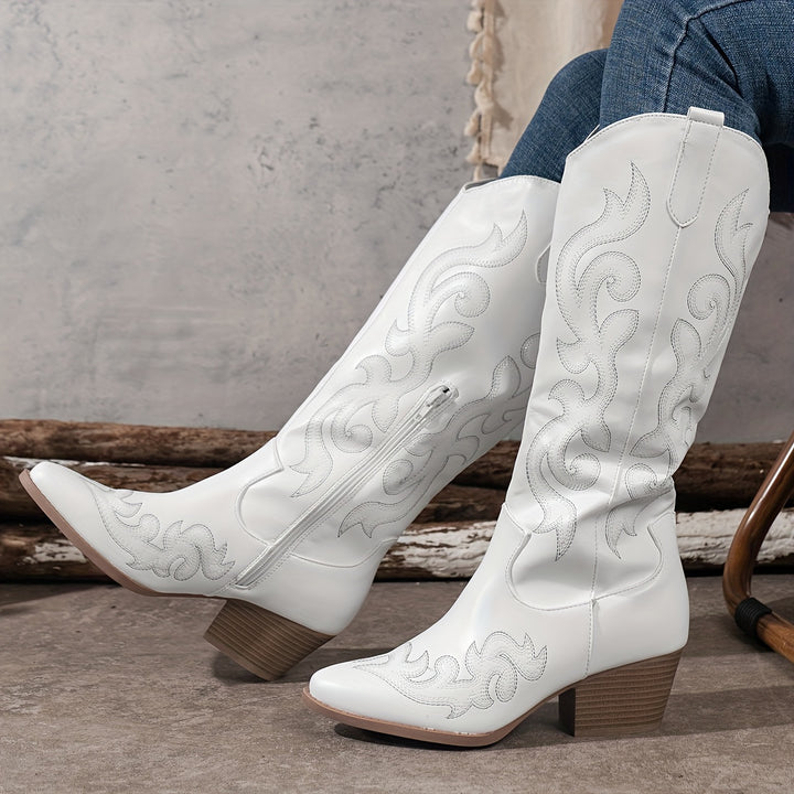 Delaney | Embroidered Western Boots