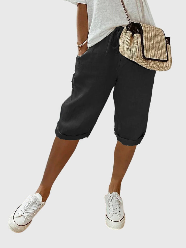 Roslyn | Relaxed Drawstring Capri Trousers