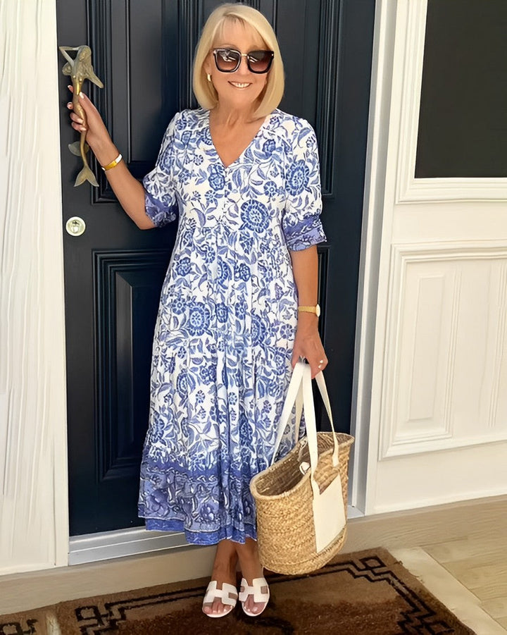 Bridgette | Graceful Floral Midi Dress