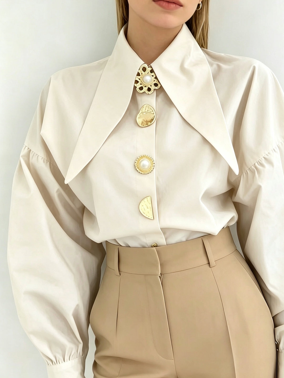 Audrey | Statement Lapel Blouse