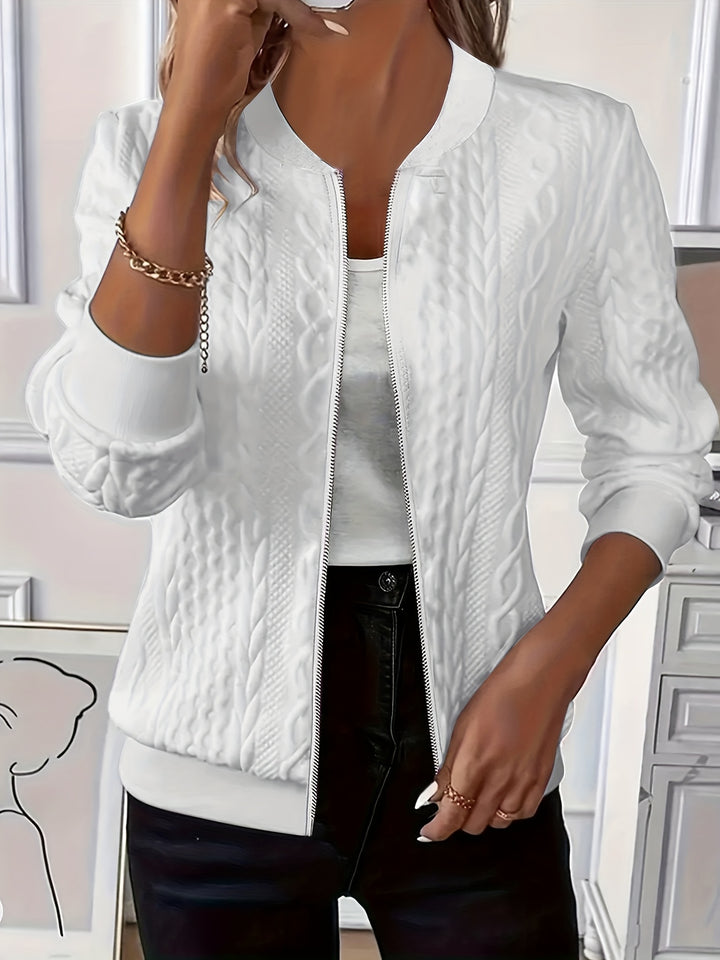 Nadine | Textured Zip-Up Jacket