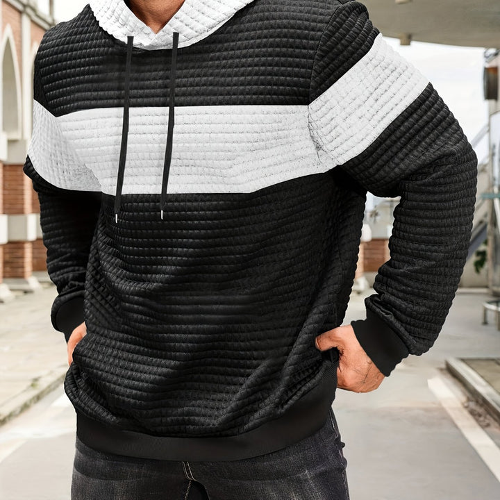 Jasper | Textured Colour-Block Hoodie