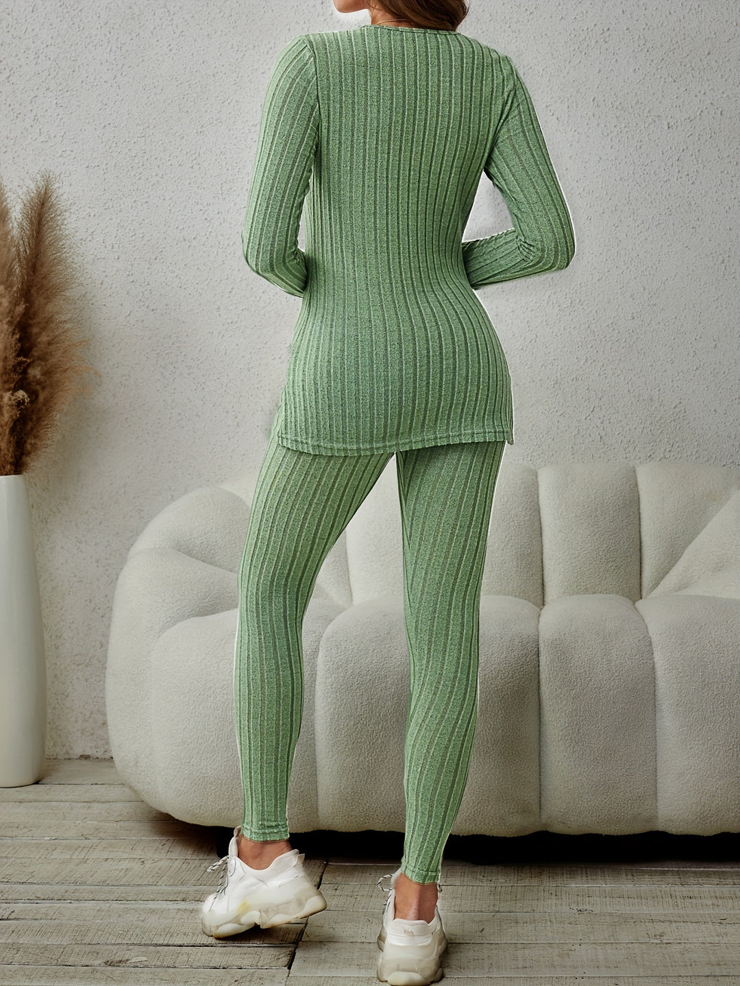 Marguerite | Ribbed Loungewear Two-Piece Set
