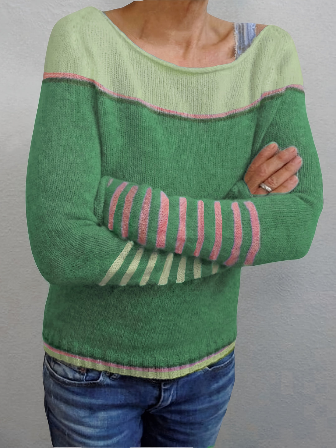 Marion | Colour-Block Long Sleeve Jumper