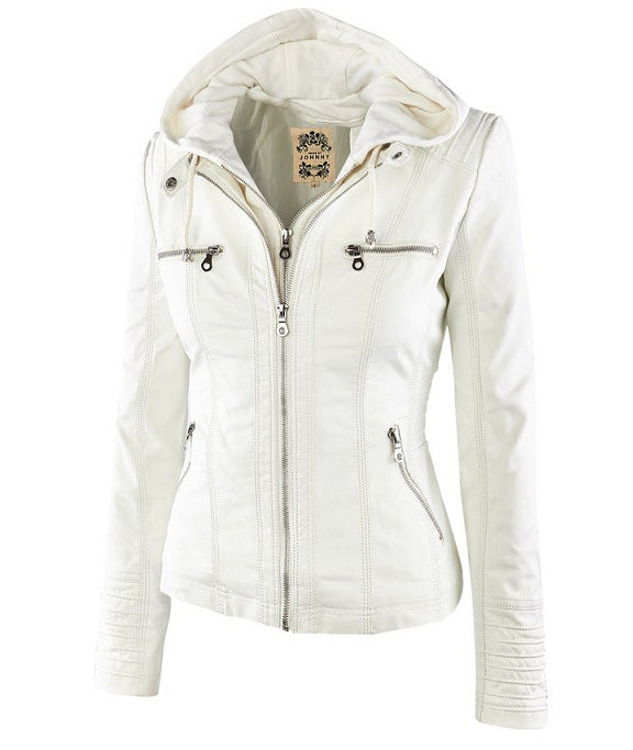 Loretta | Hooded Biker Jacket