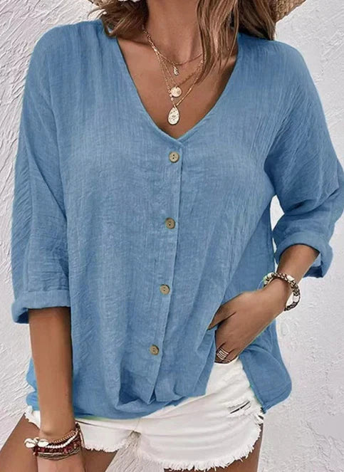 Bryony | Relaxed V-Neck Blouse