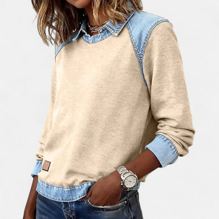 Caitlin | Relaxed Layered-Look Sweater