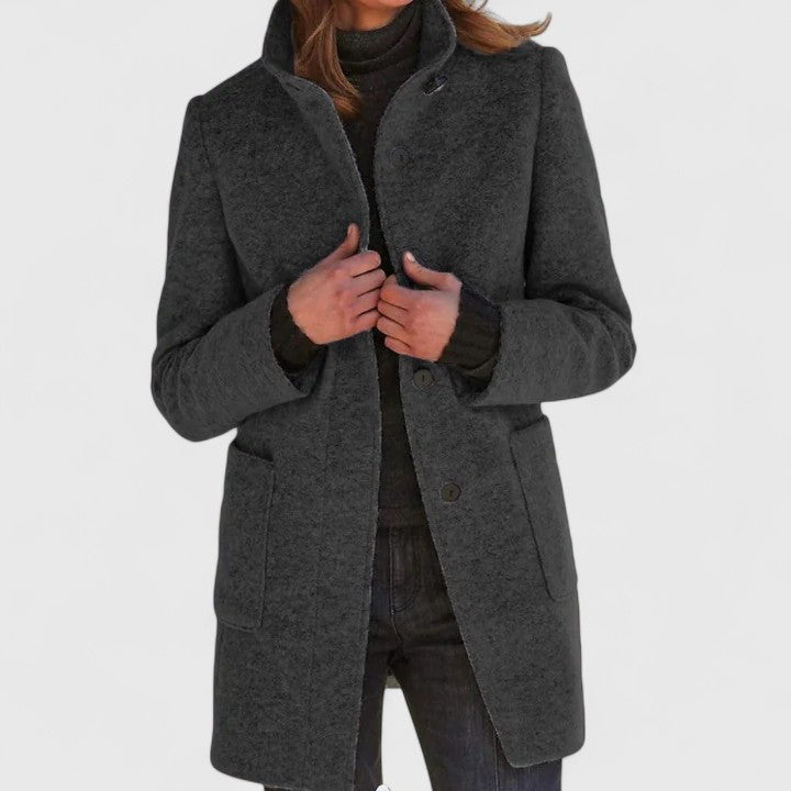 Vivienne | Refined Stand-Collar Coat