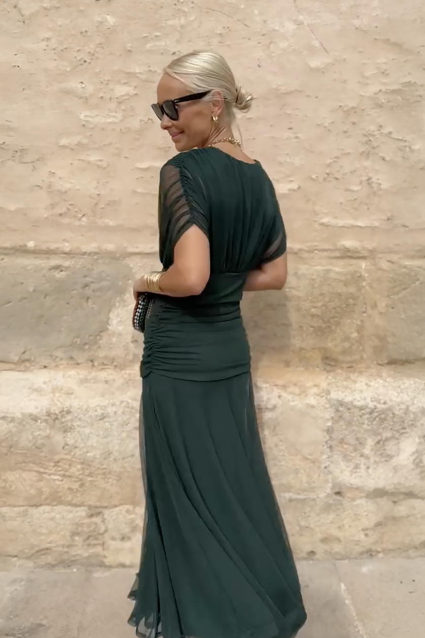 Nerissa | Off-Shoulder Garden-Print Dress