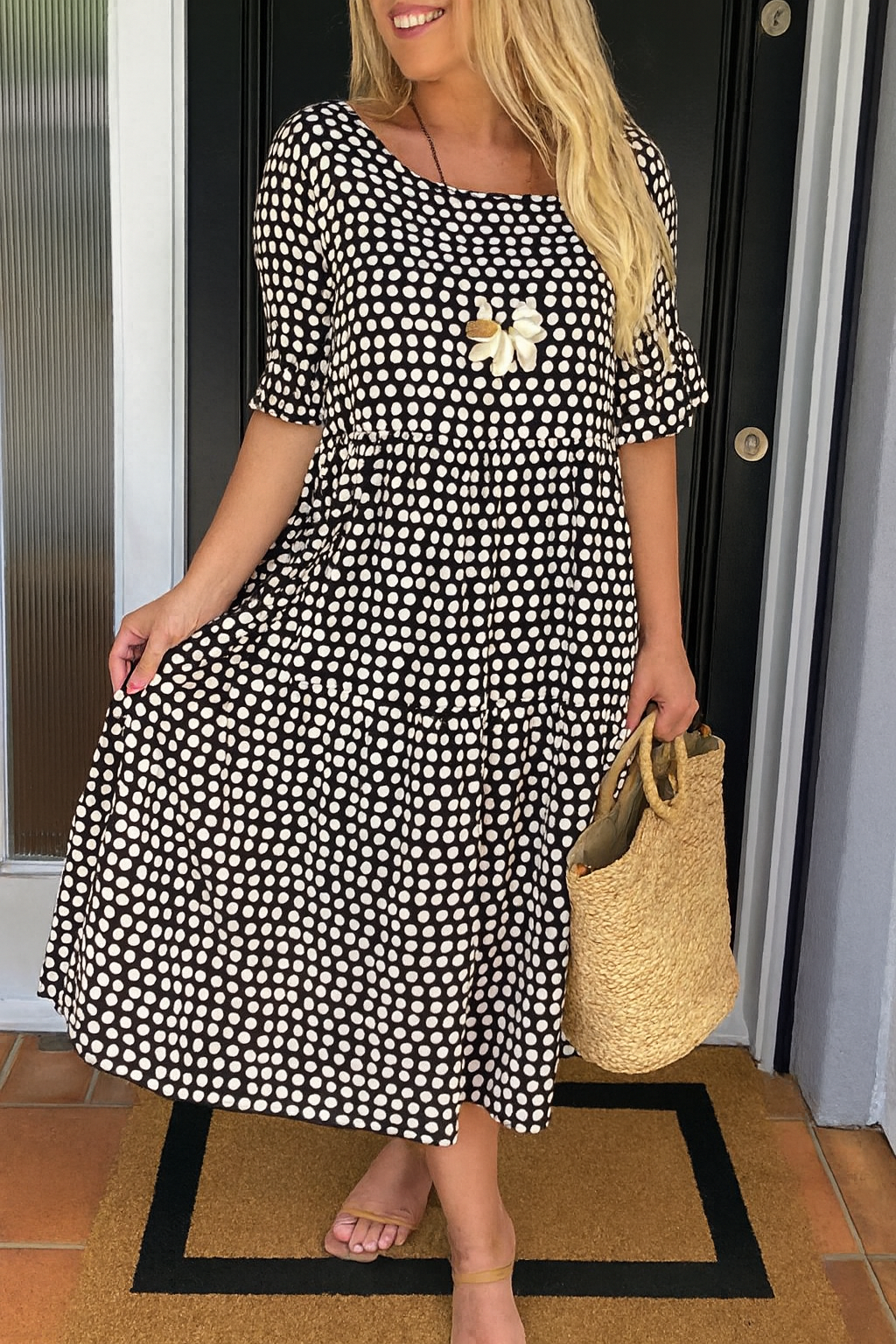 Judith | Flowing Tiered Midi Dress