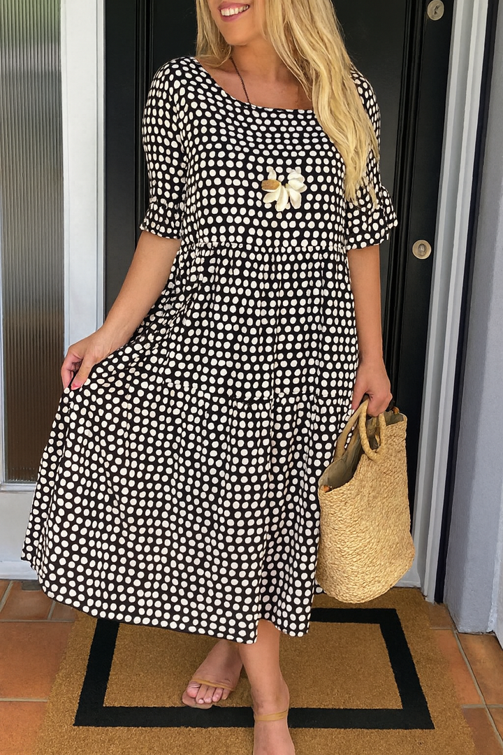 Judith | Flowing Tiered Midi Dress