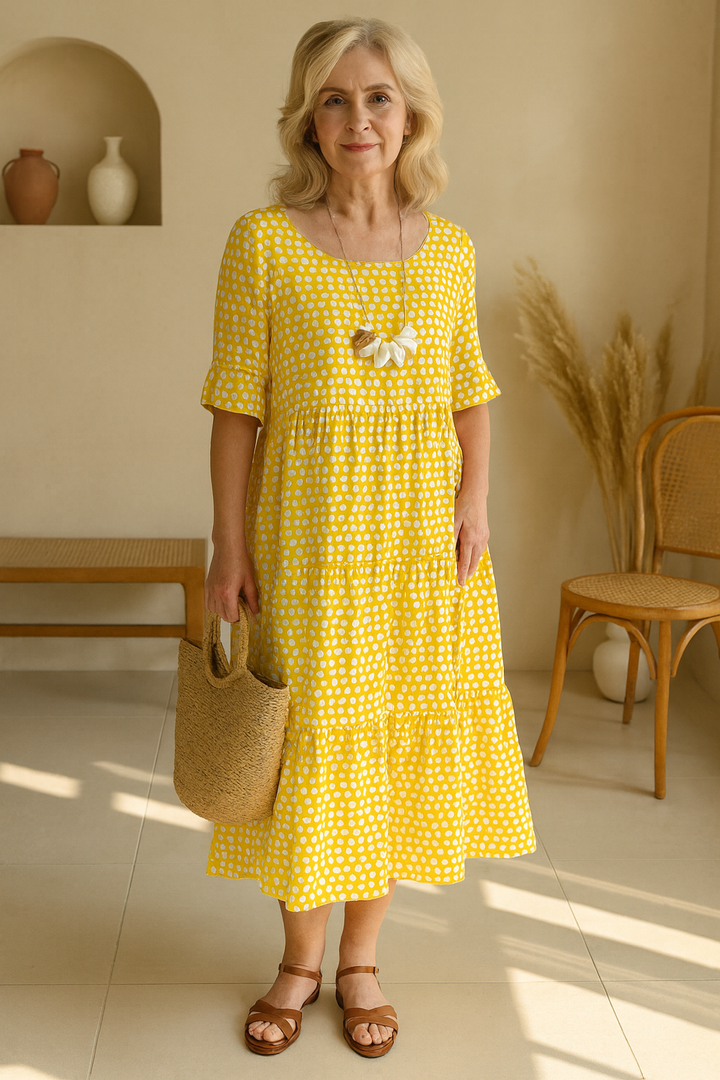 Judith | Flowing Tiered Midi Dress