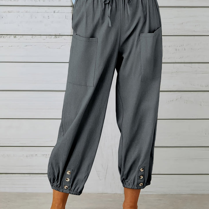Colleen | Relaxed Drawstring Capris