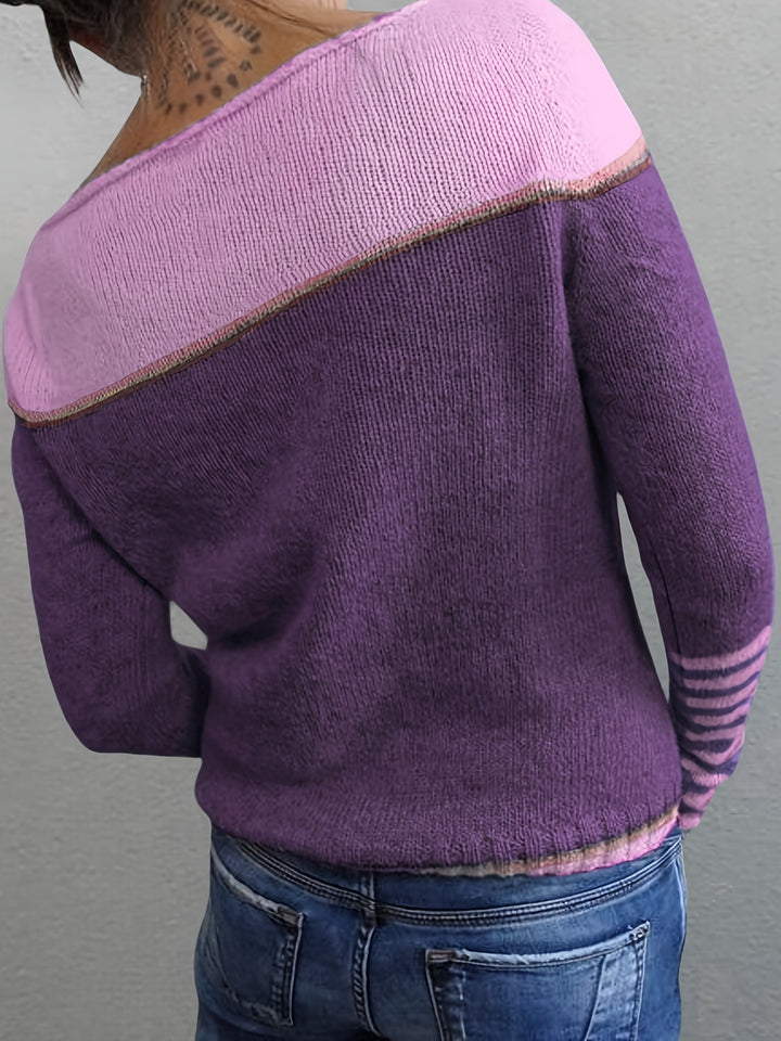 Marion | Colour-Block Long Sleeve Jumper