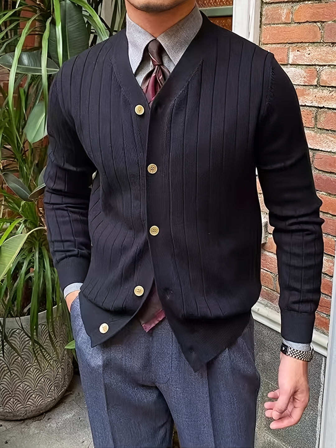 Chester | Ribbed Button-Up Cardigan