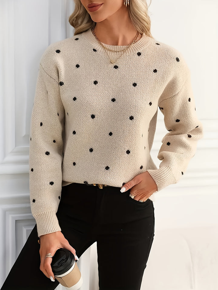 Nadine | Dotted Crew Neck Jumper