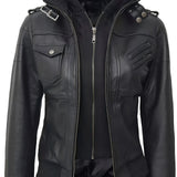 Rosabel | Layered Hooded Biker Jacket