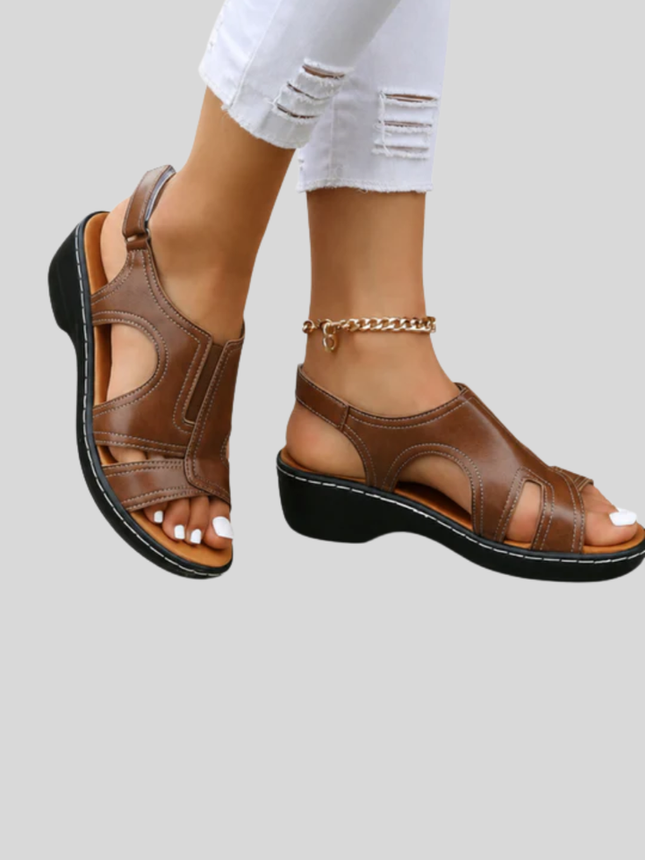 Lenora | Cushioned Wedge Sandals