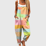Linnet | Pastel Patchwork Dungaree Jumpsuit