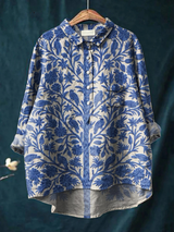 Gretchen | Artful Floral Print Shirt