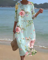 Carys | Blossom Print Midi Dress