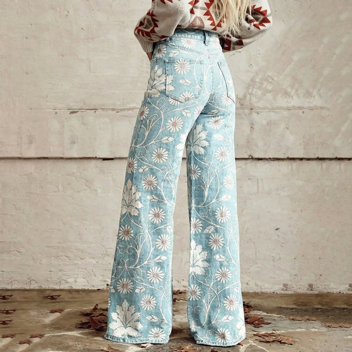 Carys | Floral Wide-Leg Trousers