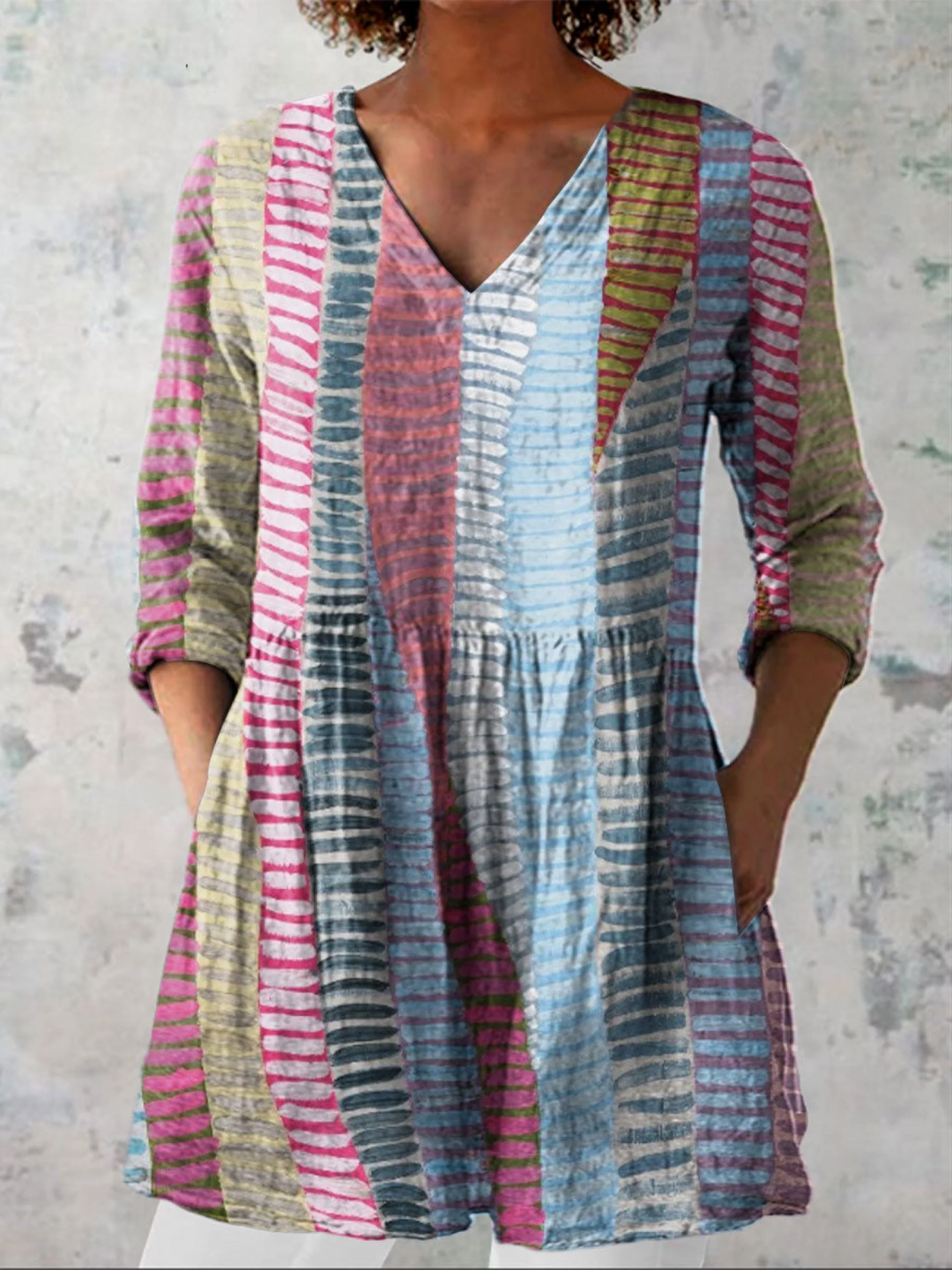 Elspeth | Artful V-Neck Tunic