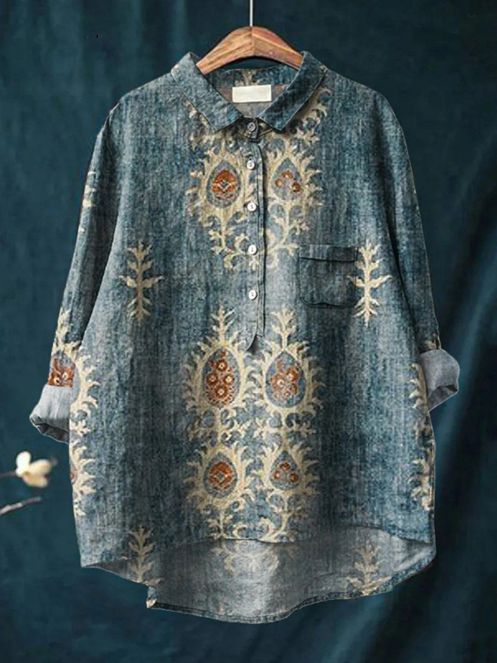 Sandra | Vintage Floral Print Casual Shirt