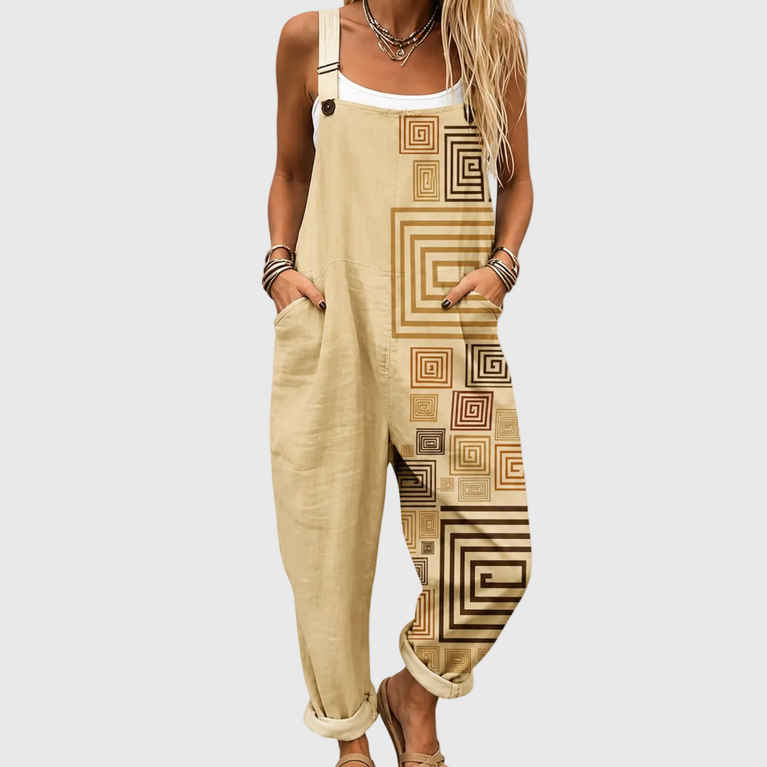 Alicia | Geometric Print Jumpsuit