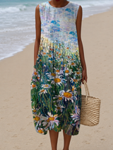 Eudora | Sleeveless Floral Midi Dress