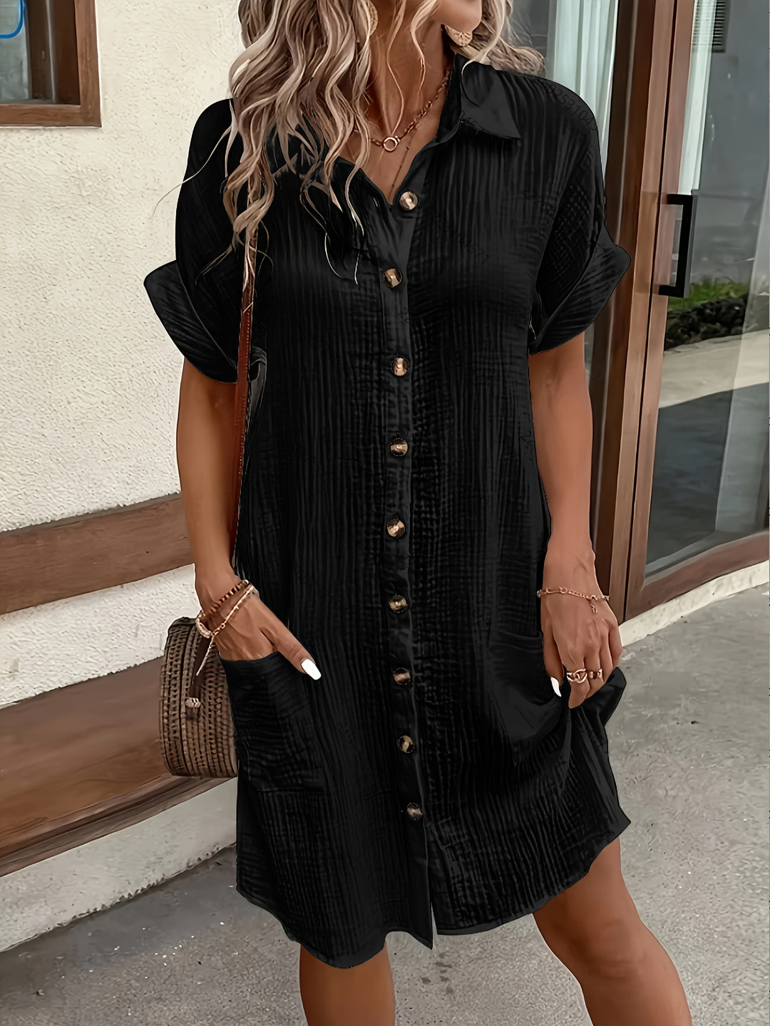 Georgia | Relaxed Button-Front Shirt Dress