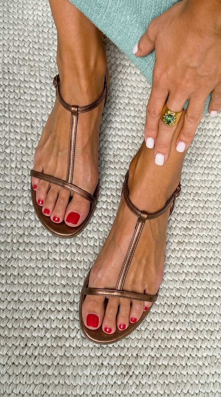 Lenora | Elegant T-Strap Sandals