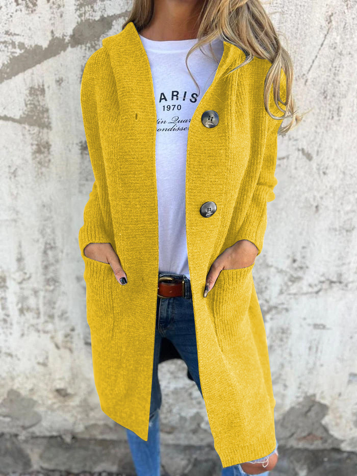 Marisa | Elegant Longline Hooded Cardigan