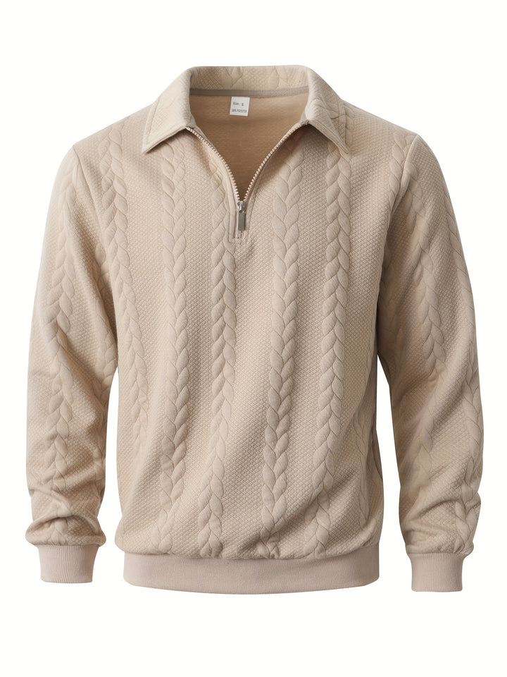 Harvey | Textured Half-Zip Pullover