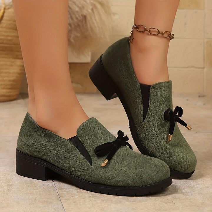 Helen | Bow-Detail Slip-On Loafers
