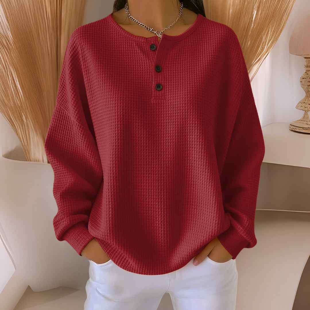Bonnie | Relaxed Waffle-Textured Top