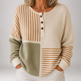 Flora | Colourblock Waffle-Knit Top
