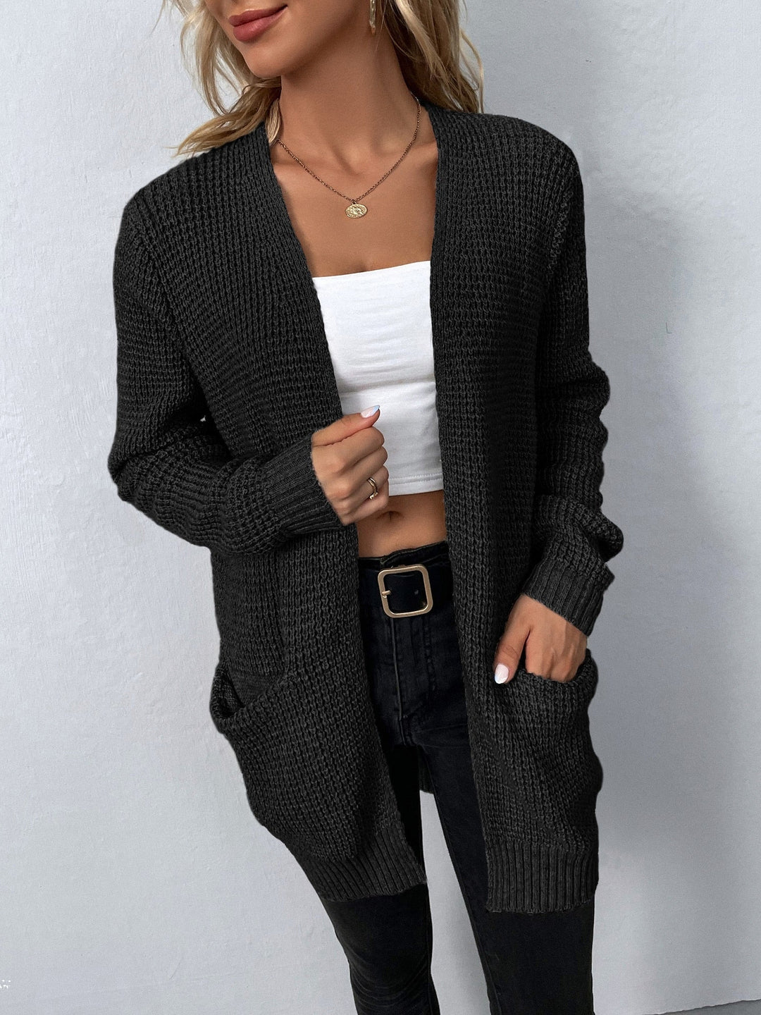 Patricia | Waffle-Knit Cardigan