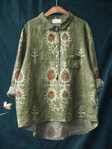 Sandra | Vintage Floral Print Casual Shirt