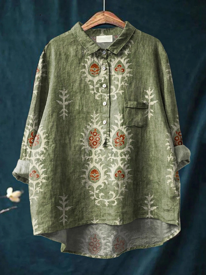 Sandra | Vintage Floral Print Casual Shirt