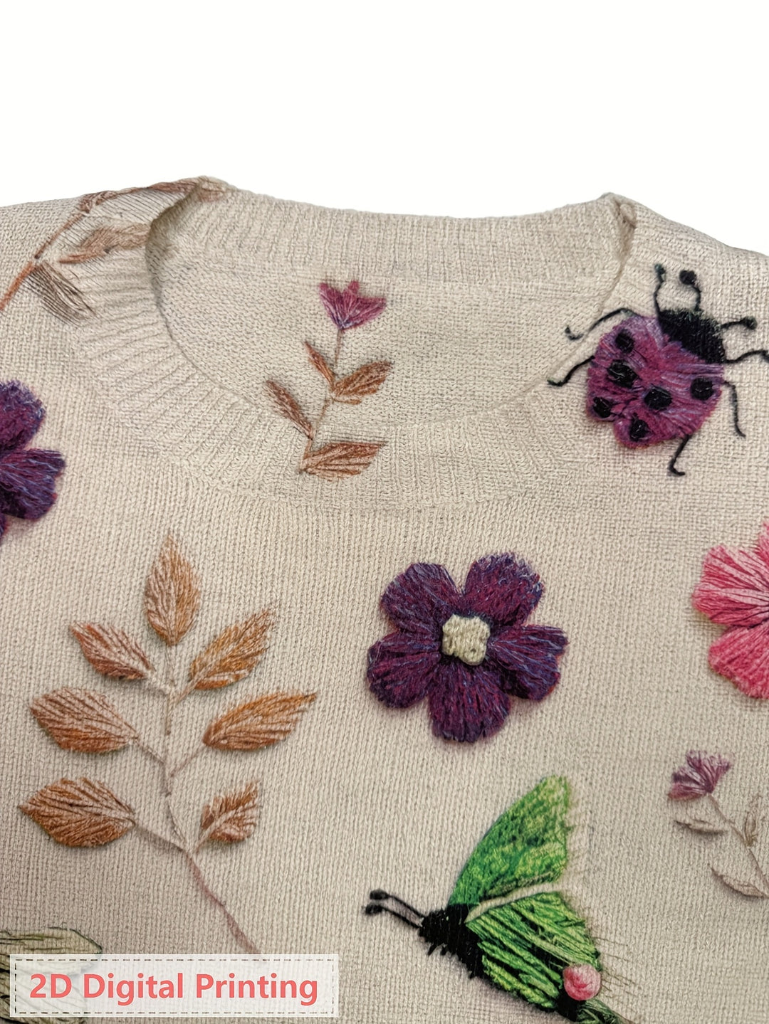 Cecilia | Botanical Embroidered Sweater