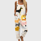 Sophronia | Relaxed Dog Print Jumpsuit