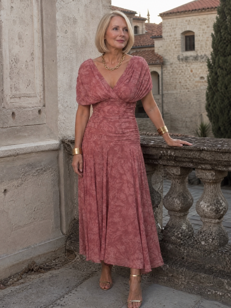 Aveline | Off-Shoulder Flowing Midi Dress
