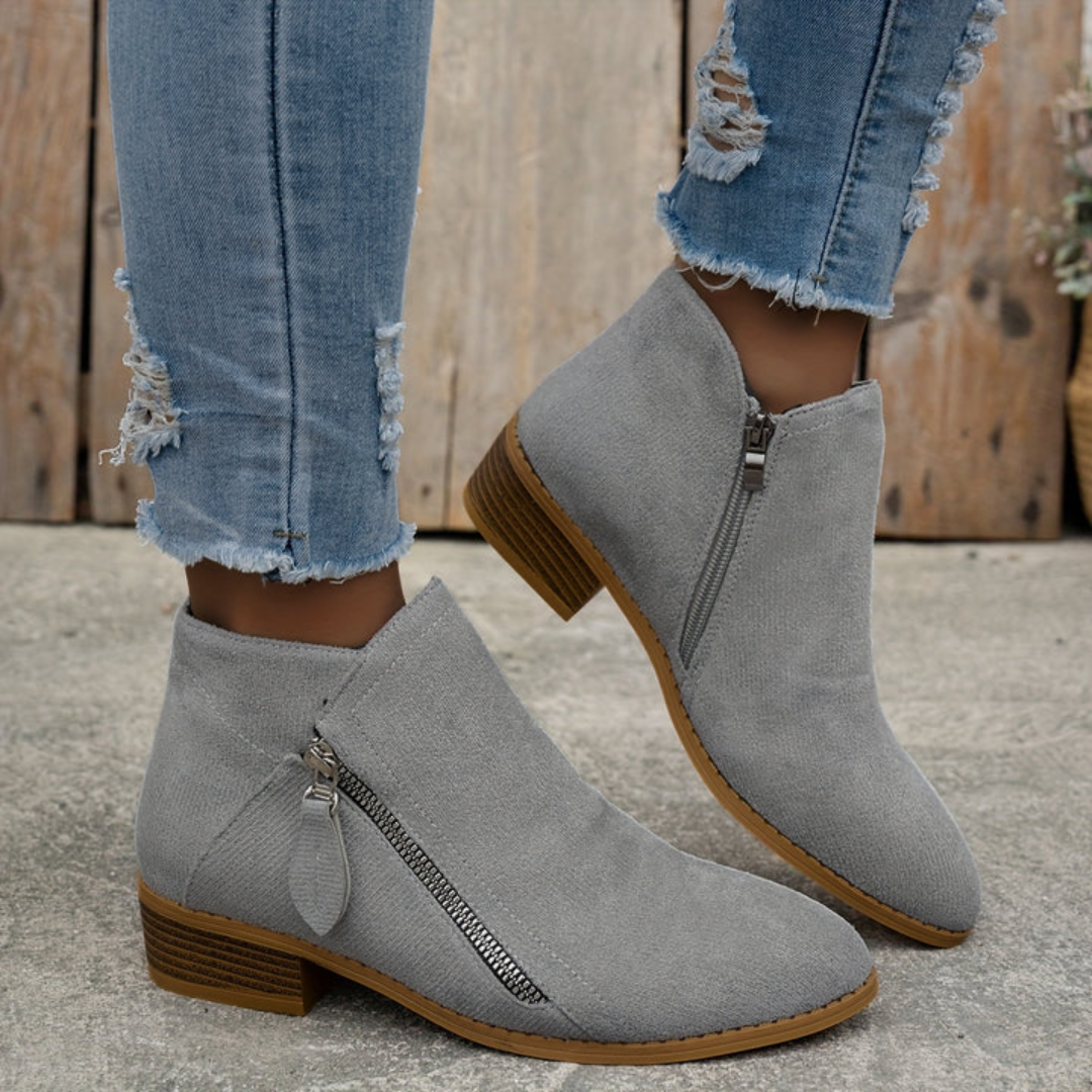 Adeline | Classic Side-Zip Ankle Boots
