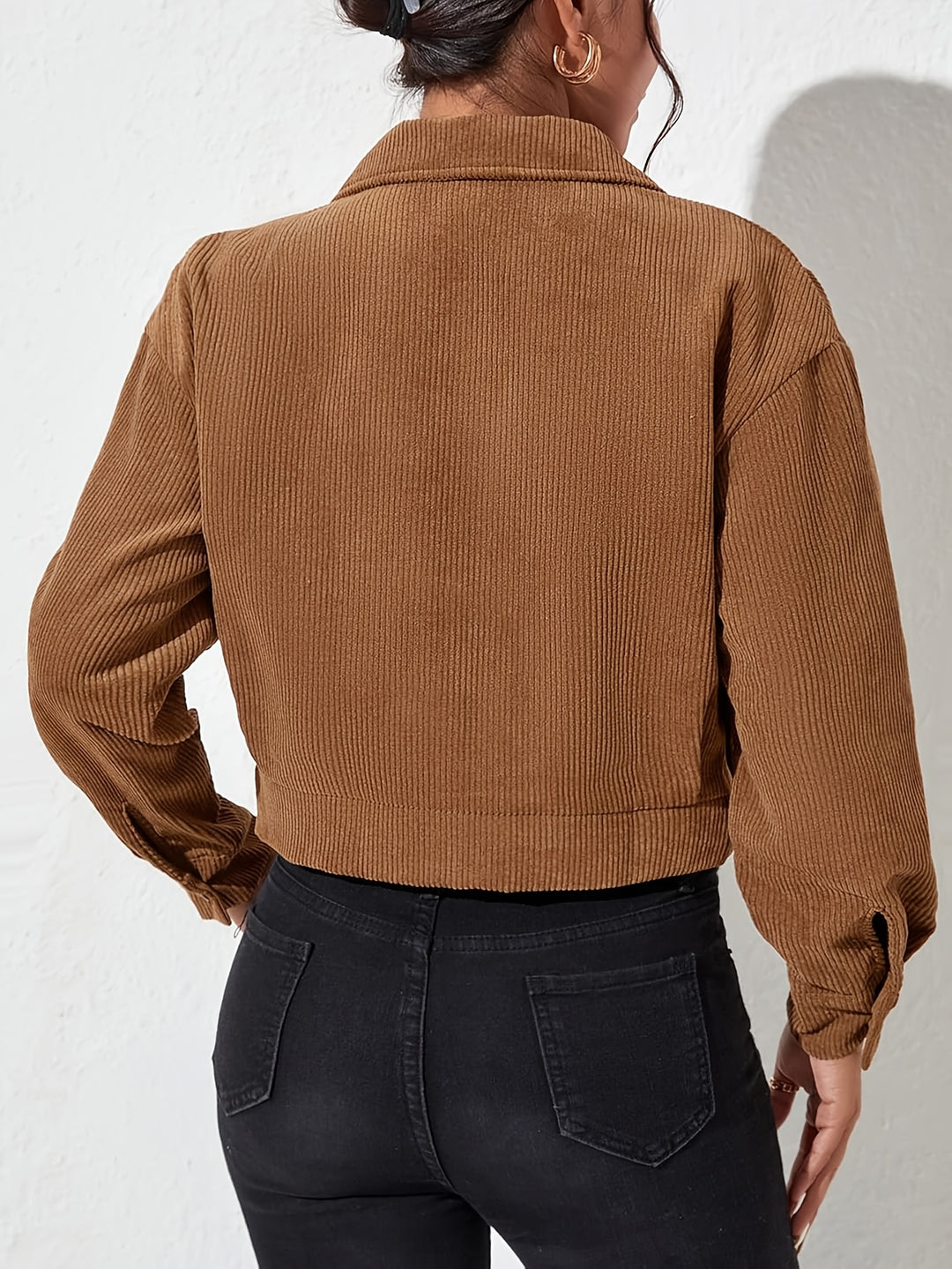 Evelyn | Cropped Button-Front Jacket