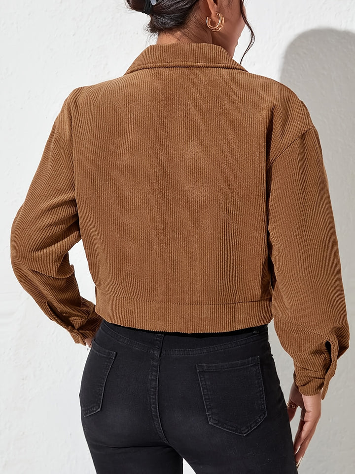 Evelyn | Cropped Button-Front Jacket