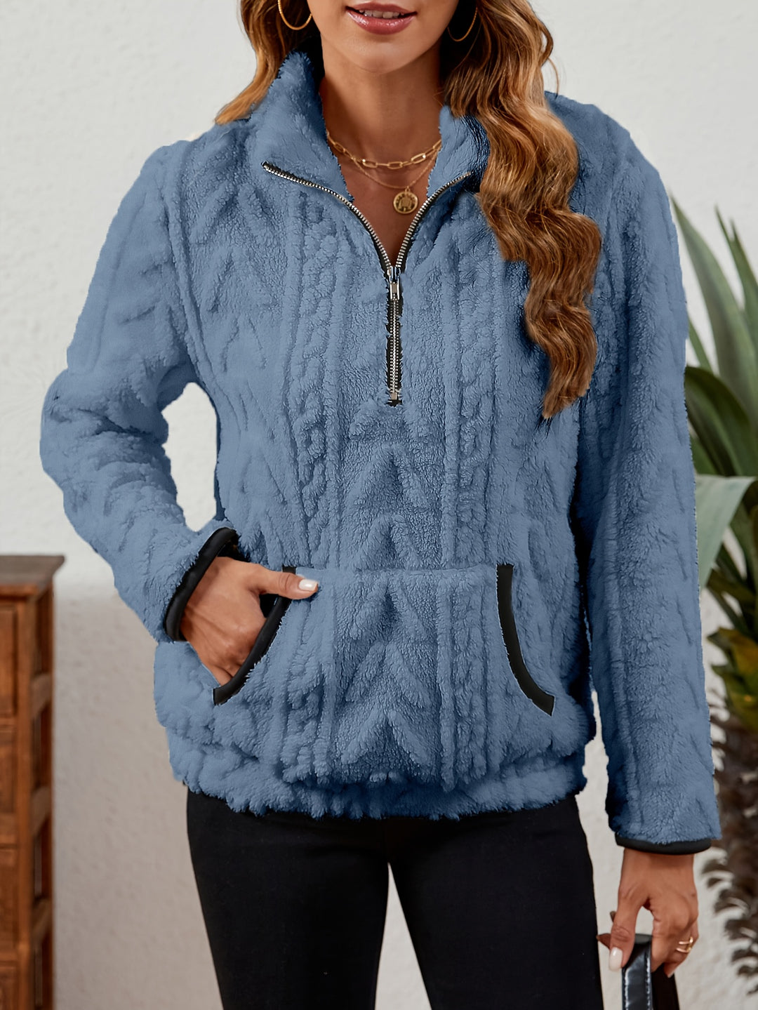 Juniper | Textured Half-Zip Pullover