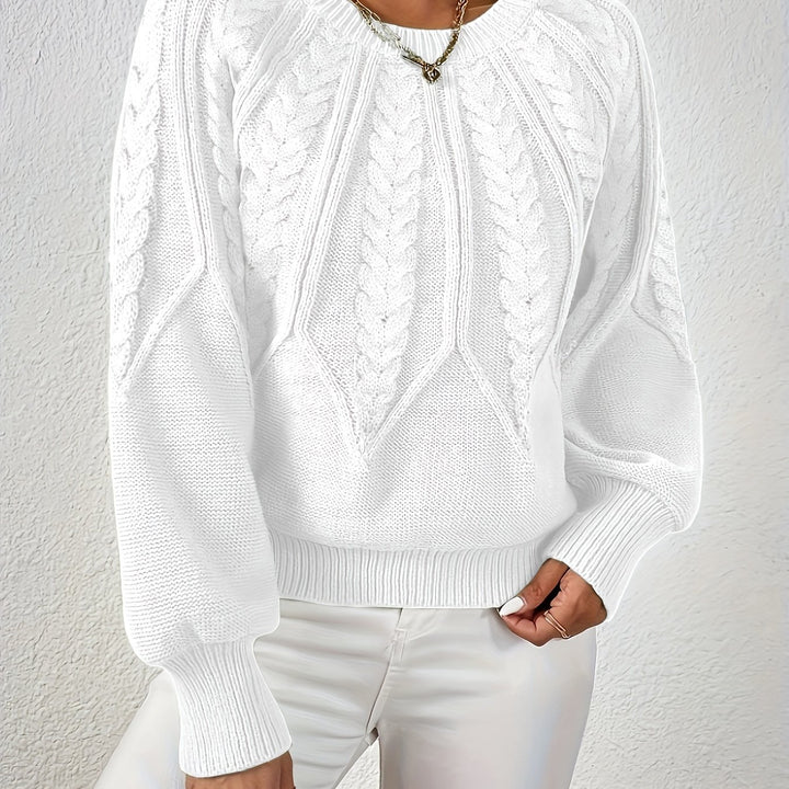 Fiona | Cable-Knit Round-Neck Sweater
